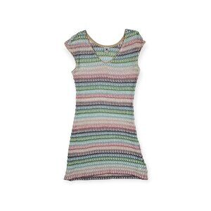 Missoni | Mini Dress | Women's | Large | Multicolor | Chevron Knit Cocktail